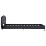 vidaXL Cadru de pat cu LED, negru, 90 x 200 cm, piele artificială vidaXL Cadru de pat cu LED, negru, 90 x 200 cm, piele artificială