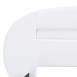 vidaXL Cadru de pat cu LED, alb, 100 x 200 cm, piele ecologică