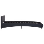 vidaXL Cadru de pat cu LED, negru, 90 x 200 cm, piele ecologică vidaXL Cadru de pat cu LED, negru, 90 x 200 cm, piele ecologică
