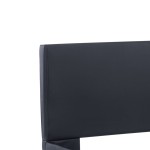 vidaXL Cadru de pat cu LED, negru, 90 x 200 cm, piele ecologică vidaXL Cadru de pat cu LED, negru, 90 x 200 cm, piele ecologică