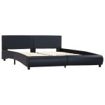 vidaXL Cadru de pat cu LED, negru, 180 x 200 cm, piele ecologică vidaXL Cadru de pat cu LED, negru, 180 x 200 cm, piele ecologică