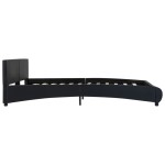vidaXL Cadru de pat cu LED, negru, 180 x 200 cm, piele ecologică vidaXL Cadru de pat cu LED, negru, 180 x 200 cm, piele ecologică