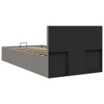 vidaXL Cadru de pat hidraulic cu ladă gri deschis 90x200 cm textil vidaXL Cadru de pat hidraulic cu ladă gri deschis 90x200 cm textil