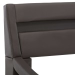 vidaXL Cadru de pat cu LED, gri, 160 x 200 cm, piele ecologică