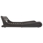 vidaXL Cadru de pat cu LED, gri, 180 x 200 cm, piele artificială