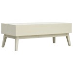 vidaXL Masă de cafea cu 2 sertare sculptate, gri, 110x50x40 cm, lemn vidaXL Masă de cafea cu 2 sertare sculptate, gri, 110x50x40 cm, lemn