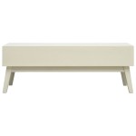 vidaXL Masă de cafea cu 2 sertare sculptate, gri, 110x50x40 cm, lemn vidaXL Masă de cafea cu 2 sertare sculptate, gri, 110x50x40 cm, lemn