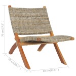 vidaXL Scaun relaxare, natural, ratan kubu și lemn masiv de mahon vidaXL Scaun relaxare, natural, ratan kubu și lemn masiv de mahon