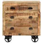 vidaXL Dulap lateral cu roți, 70 x 40 x 75 cm, lemn masiv de mango vidaXL Dulap lateral cu roți, 70 x 40 x 75 cm, lemn masiv de mango