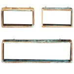 vidaXL Set rafturi de perete cub, 3 piese, lemn masiv reciclat vidaXL Set rafturi de perete cub, 3 piese, lemn masiv reciclat