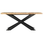 vidaXL Masă de bucătărie, 180x90x76 cm, lemn masiv de mango nefinisat vidaXL Masă de bucătărie, 180x90x76 cm, lemn masiv de mango nefinisat