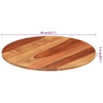 vidaXL Blat de masă rotund, 40 cm, 15-16 mm, lemn masiv de acacia