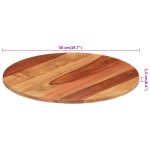 vidaXL Blat de masă rotund, 50 cm, 15-16 mm, lemn masiv de acacia