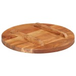 vidaXL Blat de masă rotund, 40 cm, 25-27 mm, lemn masiv acacia vidaXL Blat de masă rotund, 40 cm, 25-27 mm, lemn masiv acacia