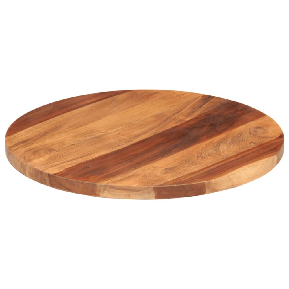 vidaXL Blat de masă rotund, 50 cm, 25-27 mm, lemn masiv acacia