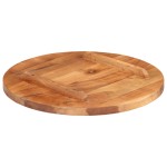 vidaXL Blat de masă rotund, 50 cm, 25-27 mm, lemn masiv acacia vidaXL Blat de masă rotund, 50 cm, 25-27 mm, lemn masiv acacia