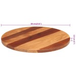 vidaXL Blat de masă rotund, 60 cm, 25-27 mm, lemn masiv acacia vidaXL Blat de masă rotund, 60 cm, 25-27 mm, lemn masiv acacia