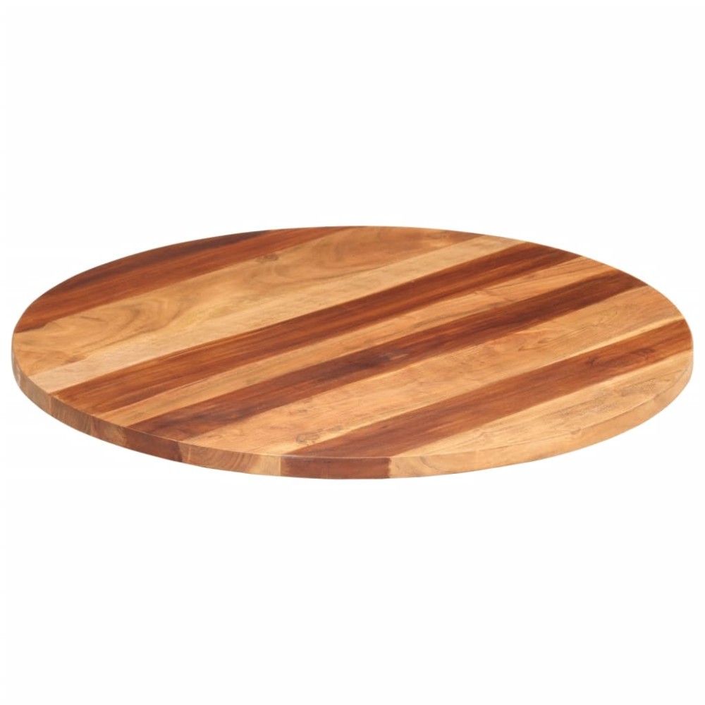 vidaXL Blat de masă rotund, 80 cm, 25-27 mm, lemn masiv acacia