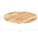 vidaXL Blat de masă, 80 cm, lemn masiv de mango, rotund, 25-27 mm