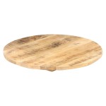 vidaXL Blat de masă, 80 cm, lemn masiv de mango, rotund, 25-27 mm