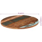 vidaXL Blat de masă rotund, 70 cm, lemn masiv reciclat, 25-27 mm vidaXL Blat de masă rotund, 70 cm, lemn masiv reciclat, 25-27 mm