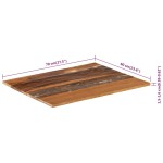 vidaXL Blat masă dreptunghiular 60x70 cm lemn masiv reciclat 15-16 mm