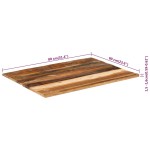 vidaXL Blat masă dreptunghiular 60x80 cm lemn masiv reciclat 15-16 mm vidaXL Blat masă dreptunghiular 60x80 cm lemn masiv reciclat 15-16 mm