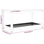 vidaXL Măsuță de cafea, maro deschis & negru, 90x45x45 cm, MDF și fier vidaXL Măsuță de cafea, maro deschis & negru, 90x45x45 cm, MDF și fier