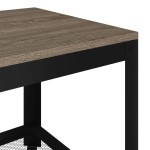 vidaXL Măsuță de cafea, gri și negru, 90x45x45 cm, MDF și fier