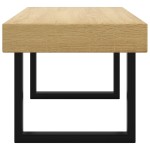 vidaXL Măsuță de cafea, maro deschis & negru, 90x45x40 cm, MDF și fier vidaXL Măsuță de cafea, maro deschis & negru, 90x45x40 cm, MDF și fier