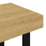 vidaXL Măsuță de cafea, maro deschis & negru, 90x45x40 cm, MDF și fier vidaXL Măsuță de cafea, maro deschis & negru, 90x45x40 cm, MDF și fier