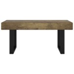 vidaXL Măsuță de cafea, maro închis & negru, 90x45x40 cm, MDF și fier vidaXL Măsuță de cafea, maro închis & negru, 90x45x40 cm, MDF și fier