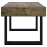 vidaXL Măsuță de cafea, maro închis & negru, 90x45x40 cm, MDF și fier vidaXL Măsuță de cafea, maro închis & negru, 90x45x40 cm, MDF și fier