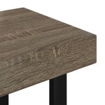 vidaXL Măsuță de cafea, gri și negru, 90x45x40 cm, MDF și fier