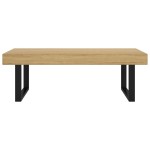 vidaXL Măsuță de cafea, maro deschis & negru, 120x60x40 cm, MDF & fier vidaXL Măsuță de cafea, maro deschis & negru, 120x60x40 cm, MDF & fier