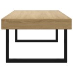 vidaXL Măsuță de cafea, maro deschis & negru, 120x60x40 cm, MDF & fier vidaXL Măsuță de cafea, maro deschis & negru, 120x60x40 cm, MDF & fier