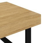 vidaXL Măsuță de cafea, maro deschis & negru, 120x60x40 cm, MDF & fier vidaXL Măsuță de cafea, maro deschis & negru, 120x60x40 cm, MDF & fier