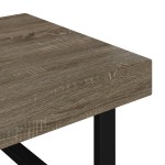 vidaXL Măsuță de cafea, gri și negru, 120x60x40 cm, MDF și fier