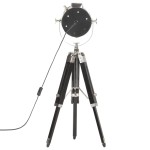 vidaXL Lampă de podea cu trepied, 69 cm, negru, lemn masiv de mango vidaXL Lampă de podea cu trepied, 69 cm, negru, lemn masiv de mango