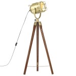 vidaXL Lampă de podea cu trepied, 97 cm, lemn masiv de mango vidaXL Lampă de podea cu trepied, 97 cm, lemn masiv de mango