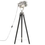 vidaXL Lampă de podea trepied, negru, 97 cm, lemn masiv de mango vidaXL Lampă de podea trepied, negru, 97 cm, lemn masiv de mango