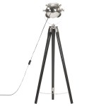 vidaXL Lampă de podea trepied, negru, 97 cm, lemn masiv de mango vidaXL Lampă de podea trepied, negru, 97 cm, lemn masiv de mango