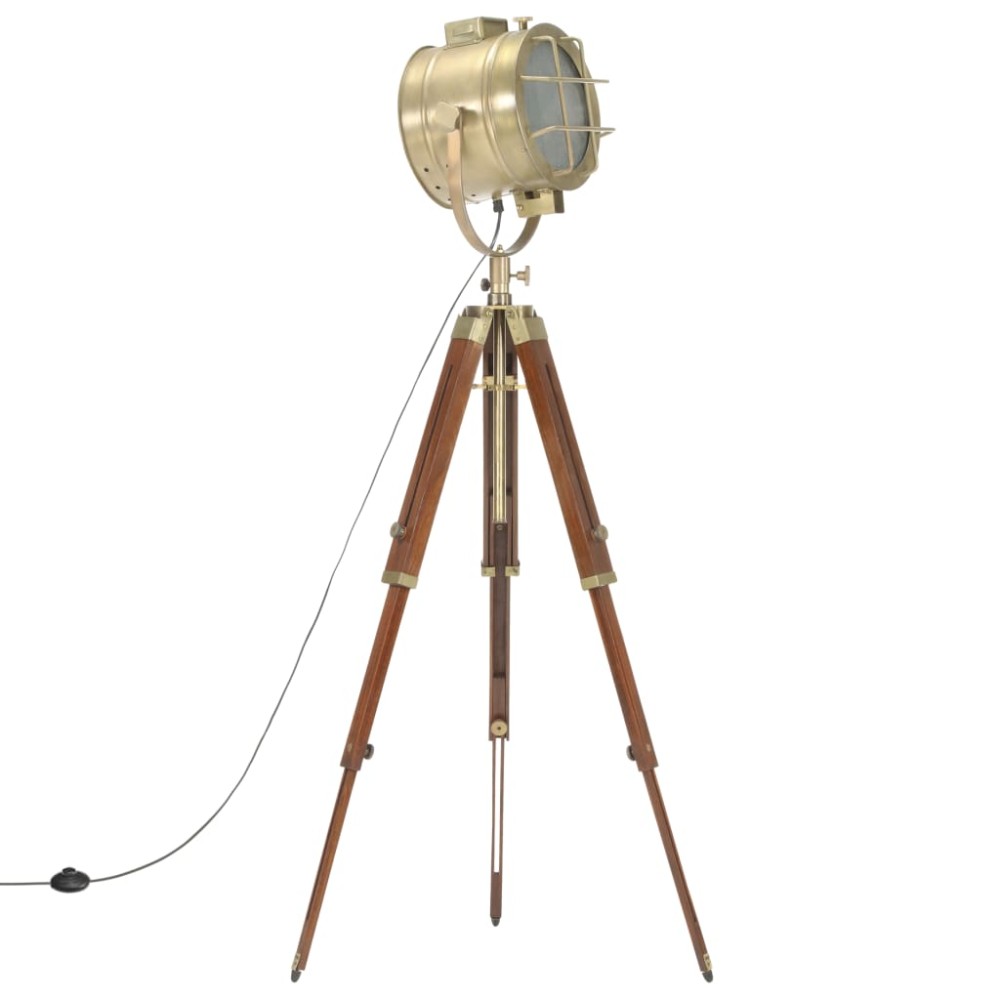 vidaXL Lampă de podea trepied, 165 cm, lemn masiv de mango
