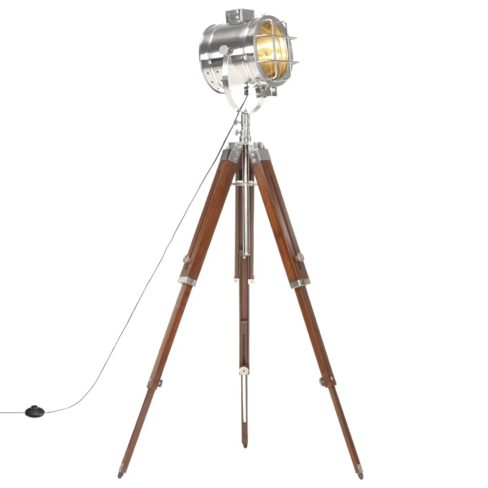 vidaXL Lampă de podea trepied, 165 cm, lemn masiv de mango
