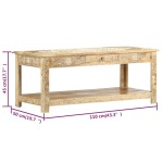 vidaXL Măsuță de cafea, 110 x 50 x 45 cm, lemn de mango vopsit manual vidaXL Măsuță de cafea, 110 x 50 x 45 cm, lemn de mango vopsit manual