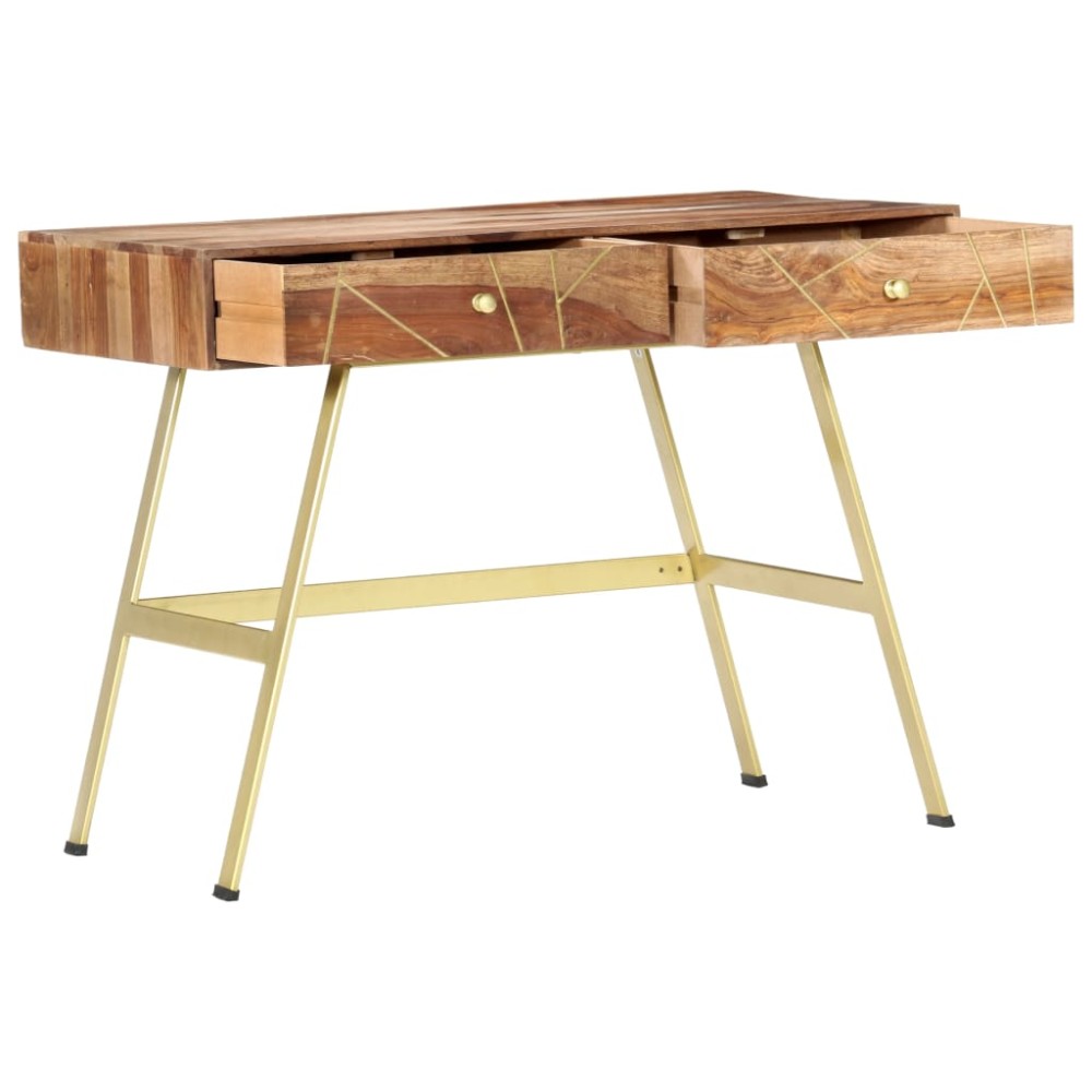 vidaXL Birou de scris cu sertare, 100x55x75 cm, lemn masiv de acacia