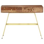 vidaXL Birou de scris cu sertare, 100x55x75 cm, lemn masiv de acacia
