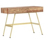 vidaXL Birou de scris cu sertare, 100x55x75 cm, lemn masiv de acacia