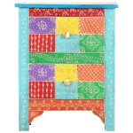 vidaXL Noptieră pictată manual 40 x 30 x 50 cm, lemn masiv de mango