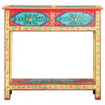 vidaXL Masă consolă pictată manual, 80x35x75 cm, lemn masiv mango vidaXL Masă consolă pictată manual, 80x35x75 cm, lemn masiv mango